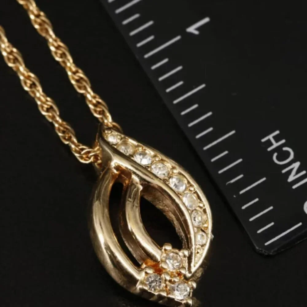 Christian Dior Rhinestone Pendant Necklace-1962-1970 ERA